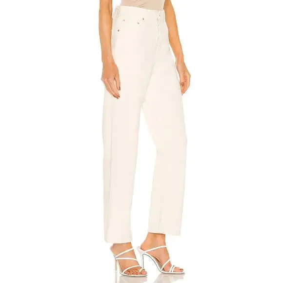 GRLFRND The Amanda Mid Rise Loose Boyfriend Jean in Venice Button Fly Baggy